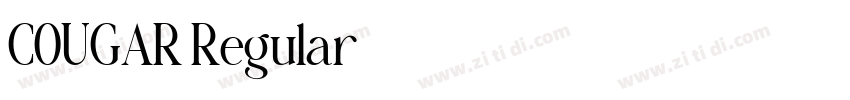 COUGAR Regular字体转换 COUGAR Regular字体转换